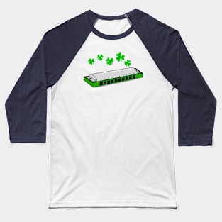 Harmonica St Patrick's Day Harmonicist Irish Musician Baseball T-Shirt